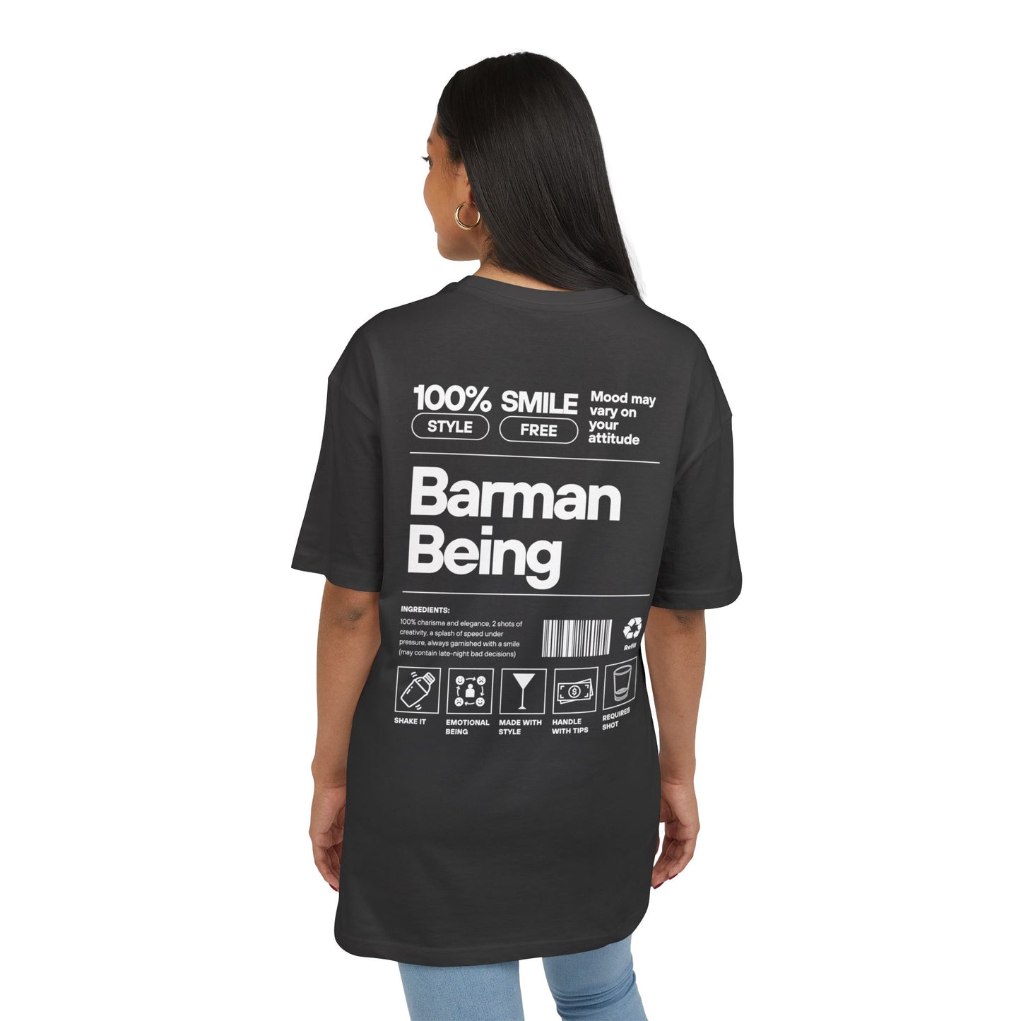 Barman Being- Oversized T-Shirt Black