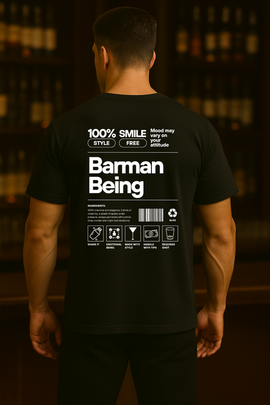 Barman Being- Oversized T-Shirt Black