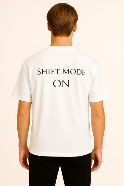 Shift Mode ON - Oversized T-Shirt White