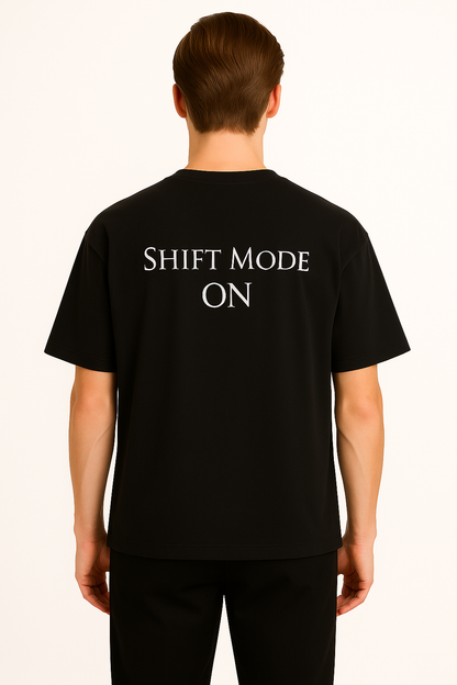 Shift Mode ON - Oversized T-Shirt Black
